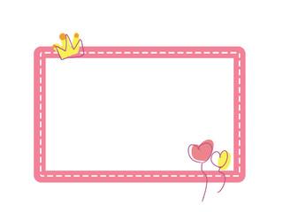卡通粉色简约爱心边框GIF动态图妇女节边框